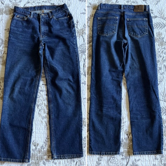 Ralph Lauren Classic Stretch Straight Jeans in Blue Medium Wash • 4 x 29” Inseam - Picture 2 of 8